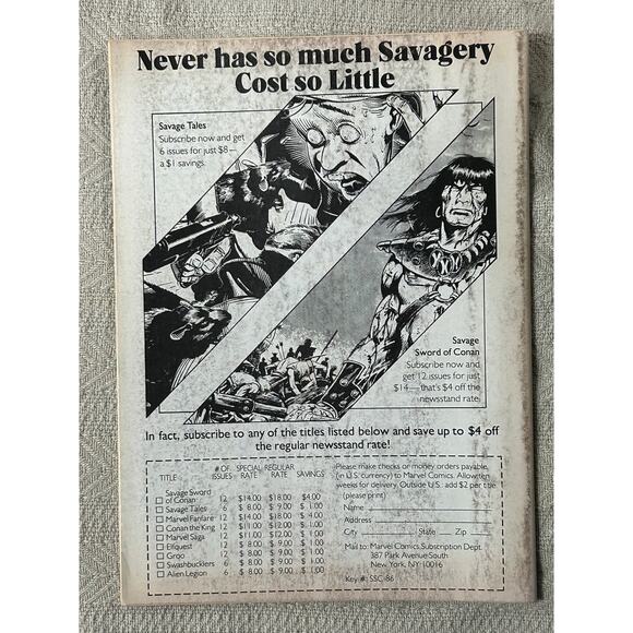 Savage Tales Vol. 2 #5, 6, 7 (1986 Marvel Magazine) Lot of 3 - Picture 7 of 7